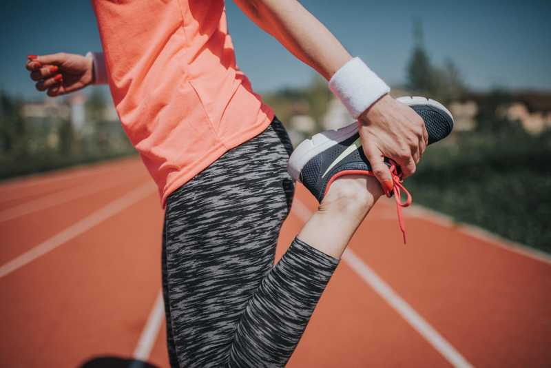 A woman exercising